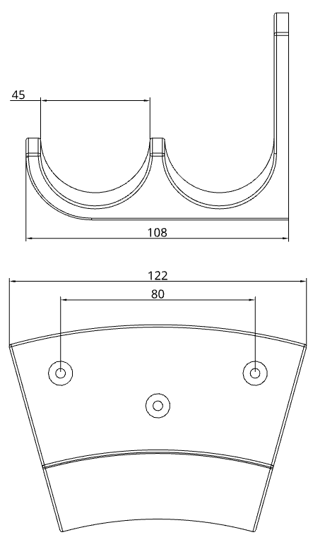 Wandhalterung Staubsaugerschlauch
