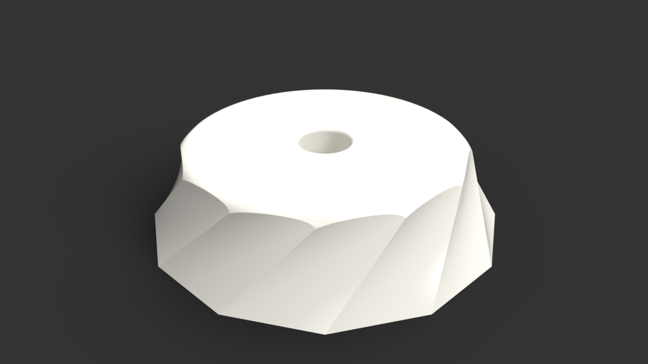 Deckenabdeckung Ø104 mm aus PLA – 3D-gedruckt mit Schraubdurchführung