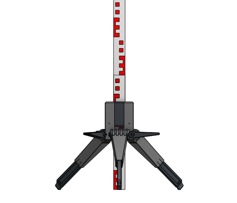 SoloMeter 2.0 Zollstockhalter mit Libelle & 3-Fuß-System