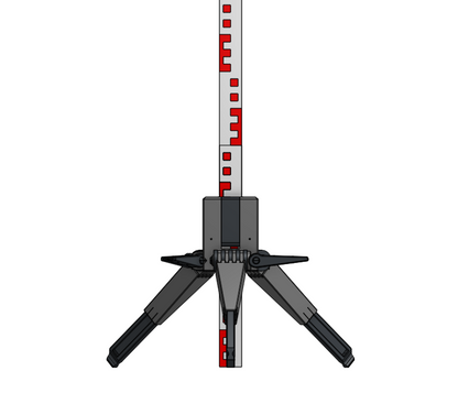 SoloMeter 2.0 Zollstockhalter mit Libelle & 3-Fuß-System