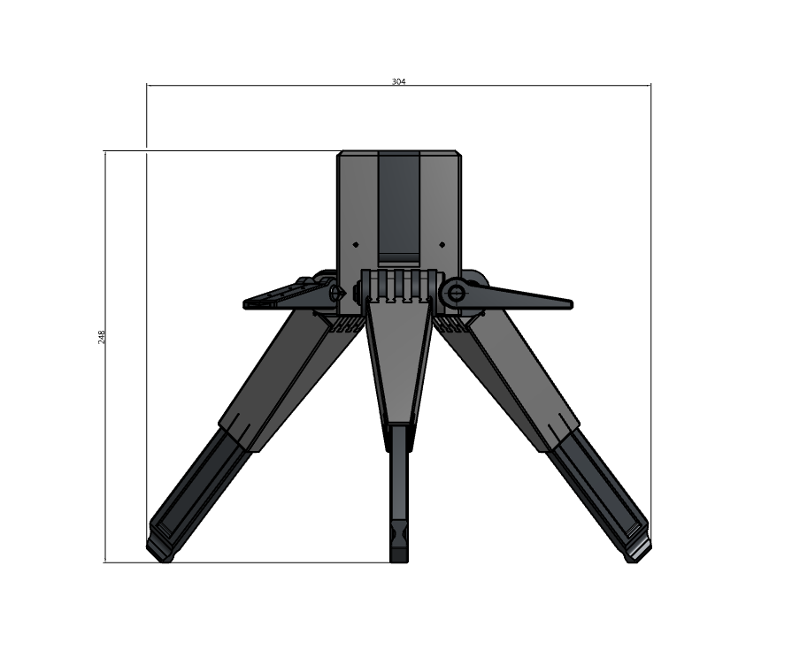 SoloMeter 2.0 Zollstockhalter mit Libelle & 3-Fuß-System