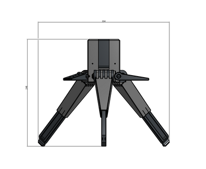 SoloMeter 2.0 Zollstockhalter mit Libelle & 3-Fuß-System